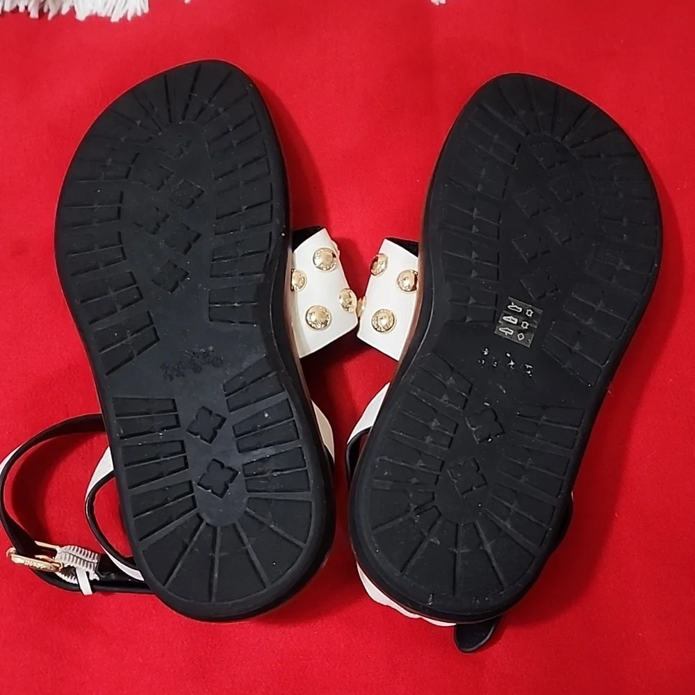 Coach Dannie Women's Gold and White Sandals - Picture 6 of 8